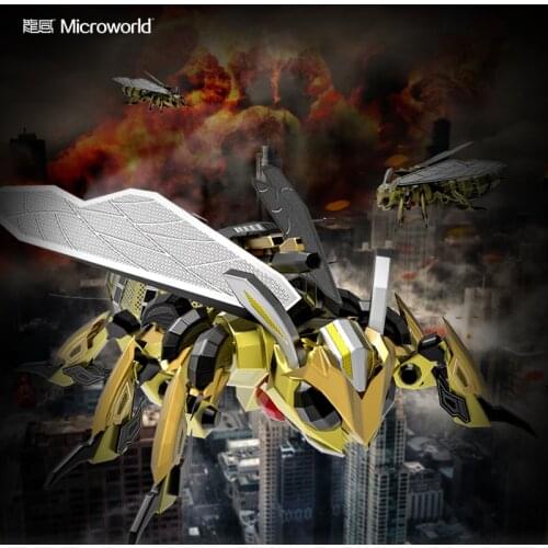 MMZ MODEL Microworld 3D Metal Puzzle D015 HORNET Animal Model kits DIY Laser Cut Assemble Jigsaw Gift Toys For Children