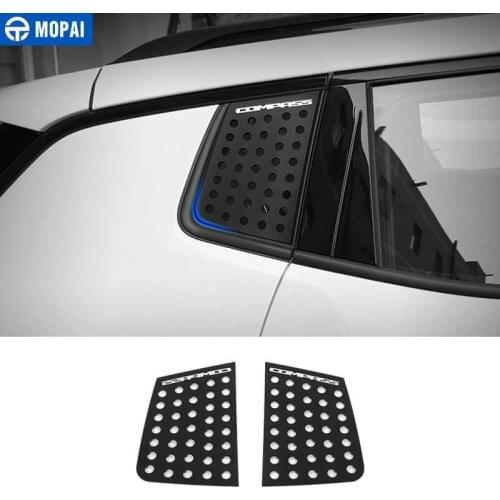 MOPAI Car Exterior Rear Window Triangle Glass Decoration Cover Trim Stickers for Jeep Compass 2017 Up Car Accessories Styling
