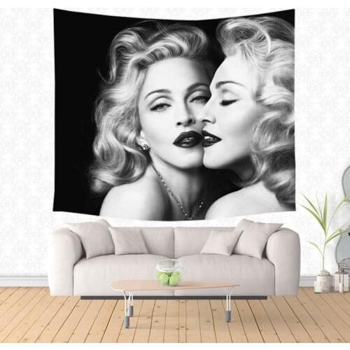 Madonna Print Wall Hanging Tapestry Beach Towel Home Party Decoration Sofa Cover Blanket Wall Carpet Yoga Mat