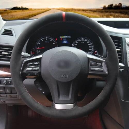 DIY Anti-Slip Wear-Resistant Steering Wheel Cover For Subaru Forester 2013-2016 Legacy Outback 2012-2014 Car Interior Decoration