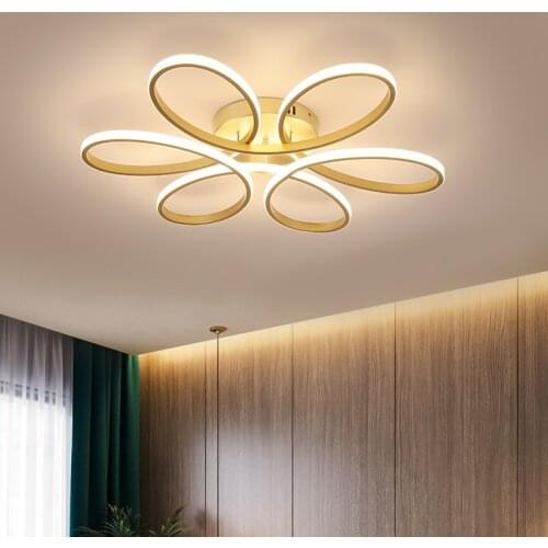 New Modern Popular Petal LED Ceiling Light White Aluminum Circular Creative Design For Living Room Bedroom Light Home Lighting
