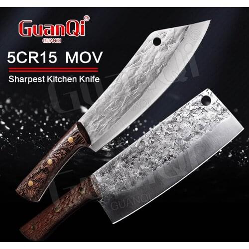 Handmade Forged Cleaver Stainless Steel Vegetables Meat Chopping Knife Razor Sharp Cleaver Knife Comfortable Handle Chef Knife