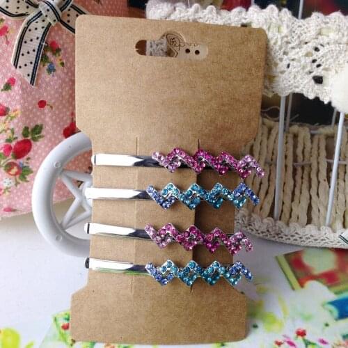 Wholesale Free Shipping Hot 2015 New Kraft Hair Clip Cards Jewelry Display Cards If Custom Logo Will Cost Extra