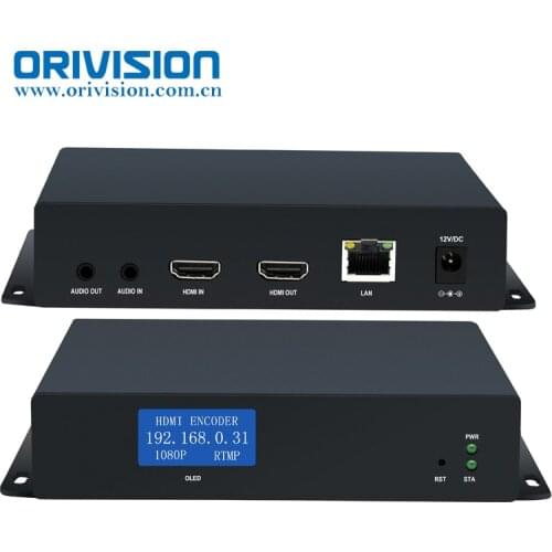 ORIVISION New Arrival H265 H264 HDMI IPTV Encoder with OLED SRT RTSP RTMP RTMPS IP Streaming Encoder