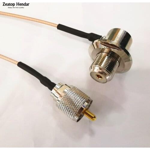 1Pcs SO239 UHF Female Right Angle to Long UHF PL259 Male RG316 RF Cable for Car Mobile Radio Antenna 1m 2m 3m 5m 8m 10m 15m 20m