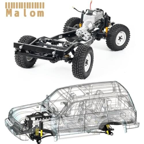 RCRUN 1:10 Scale LC80 Chassis Adjustable Wheelbase Builders Kit for 1/10 RC Crawler Off-Road Remote Control Truck