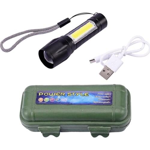 Led Flashlight Built-in Battery Mini Torch Lamp Adjustable Penlight Waterproof For Outdoor Camping Lantern