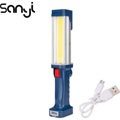 SANYI COB LED Portable Lantern Working Lighting USB Charging Built-in Battery Flashlight Torch 3800LM Camping Light