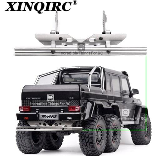 XINQIRC Metal rear bumper chassis protective armor, for 1/10 RC Crawler Car traxxas trx-4 G500 trx-6 g63 car accessories