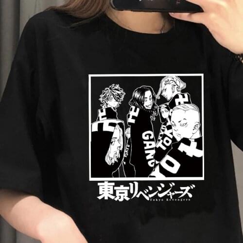 Japanese Anime Tokyo Revengers T Shirt Kawaii Harajuku Summer Tops Tokyo Revengers Graphic Tees Cartoon T-shirt Manga Tshirt