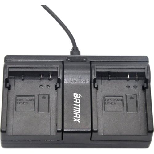 Dual USB Charger for Canon LP-E8 LP E8 LPE8 EOS 550D 600D 650D 700D Kiss X4 X5 X6i X7i Rebel T2i T3i T4i T5i Camera Batteries