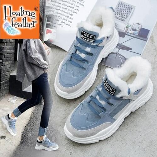 Shoes Winter Warm Platform Woman Snow Boots Plush Female Casual Sneakers Faux Suede Leather Female Snowboots Warm Shoes Fur 698