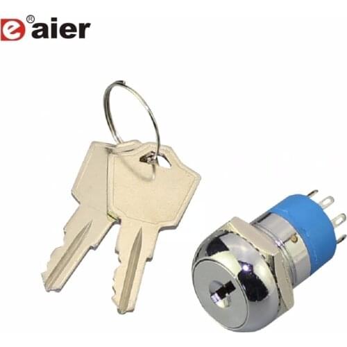 1PCS 19mm Key Switch 3 Position ON-ON-ON Key Pulled On 3 Position Phone Lock Security Power Locks SP3T 34MM Length