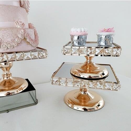 1pcs gold Wedding pink dessert display rack Birthday party Decorative cupcake rack Food cake tray