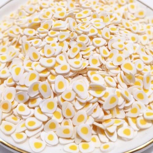 20g Egg Polymer Hot Soft Clay Sprinkles for Nails Art Craft Slices Slime Accessories DIY Making Phone Case Decor