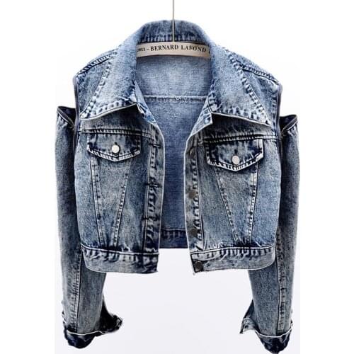 2021 New Autumn Denim Jacket Women Long Sleeve Vintage Casual Jeans Jackets Removable Vest Coat Bomber Oversize Outwear Mujer