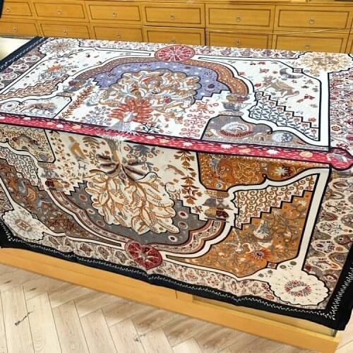 30% Silk 70% Cashmere Scarf Blended Hand Rolled Edges Classic Design 140*140cm Shawl Wrap 55''x55