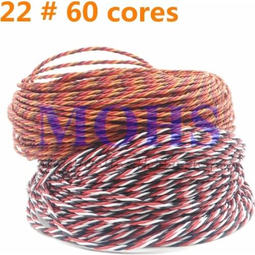 5meter/10meter 22AWG 60cores twisted servo lead extension cable servo extended cable wire twisted cable for servo extension