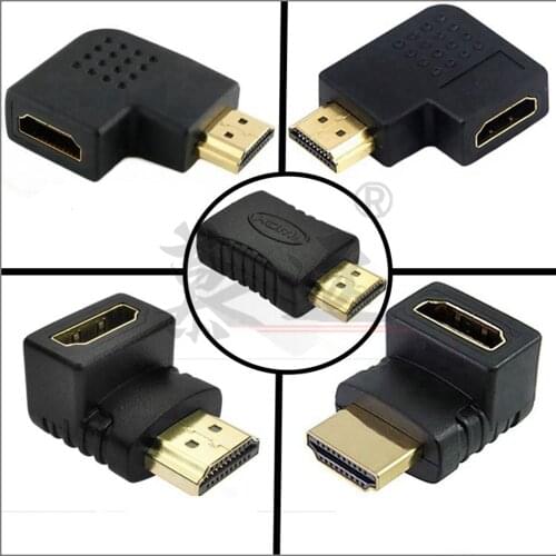 Connector Adapter 270 180 90 Degree Angle HDMI- compatible Male to HDMI Female Converters for 1080P HDTV Cable Adaptor Extender