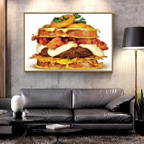 Artcozy Oil Canvas Painting burger For Home Decoration Wall Art