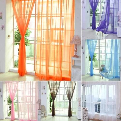 Bedroom Cheap Ready Made Finished Organza Child Window Curtain for Living Room wedding Home Decor Colored curtains
