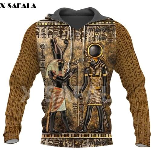 Anubis Egypt Ancient God Eyes Symbol Tattoo 3D All Printed Hoodie Man Z Women Harajuku Outwear Zipper Pullover Sweatshirt Casual