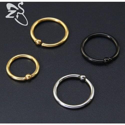 Captive Bead Rings BCR Nose Septum Ear Tragus Nipple Penis Rings Mixed Color Circular Piercings Unisex Body Jewelry Piercings