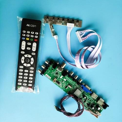 Kit For LP140WH2-TLTA/LP140WH2-TLTB Signal HDMI AV controller board digital 40pin LED USB VGA TV DVB-T DVB-T2 1366X768 remote