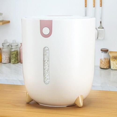 5KG/10KG Kitchen Storage Rice Box Collection Bucket Insect-Proof Moisture-Proof Sealed Rice Cylinder Grain Food Household Tank