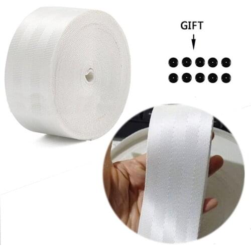 3-30M White Seat Belt Webbing DIY Car Modified 3C standard Certified Child Safety Belt Car Accessories Webbing Straps Bias Tape