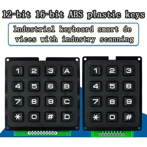 3*4 4*4 Matrix Switch Keyboard Keypad Array Module ABS Plastic Keys 4x4 3x4 12 16 Key Button Membrane Switch DIY Kit for Arduino
