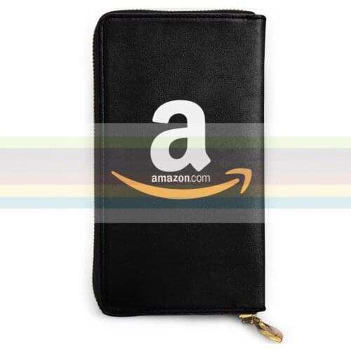 Amazon Logo new mens and womens smart leather wallet credit card bank card bag. Long mobile wallet