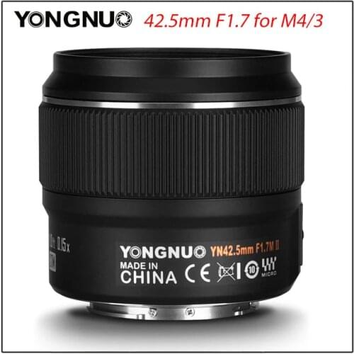 YONGNUO YN42.5mm 42.5mm F1.7M II Camera Lens F1.7 Lens For M4/3 mount Panasonic Olympus Mirrorless Camera Auto Focus