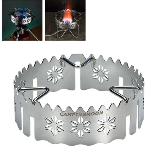 Hollow Design Gas Stove Windshield Outdoor Camping Cooking Burner Windproof Screen Stainless Steel Outdoor Stove Wind Shield