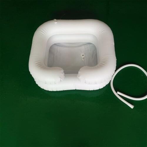Portable Hair Washing Basin With Drain Tube For The Disabled Inflatable Shampoo Basin Tub Bed Rest Nursing Aid Sink Shampoo Tray
