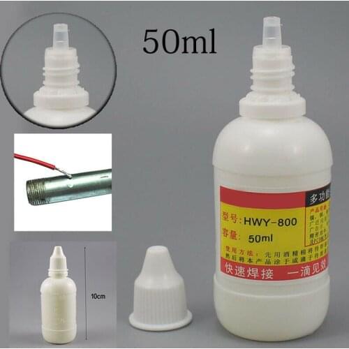 Flux Solder Paste Melting Syringe Liquid Stainless Steel Solder Tools Non-Toxic Copper Quick Welding Soldering Tool50ml HWY-800