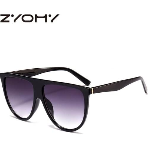 Q Gradient Color Lenses Retro Eyewear Oversized Vintage Big Box Men Shades Classic Women Sunglasses Brand Designer Glass