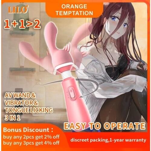 AV Vibrator Wand Sex Toy To Woman G-Spot Strong Variable Frequency Vibration 360 Rotation Waterproof Clitoris Stimulator Massage