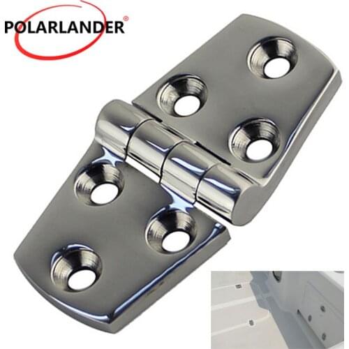1 Piece 6 Holes Deck Door Hatch Locker Strap Butt Hinge marine grade 316 stainless steel 76*38MM Hardware for Boat Marine
