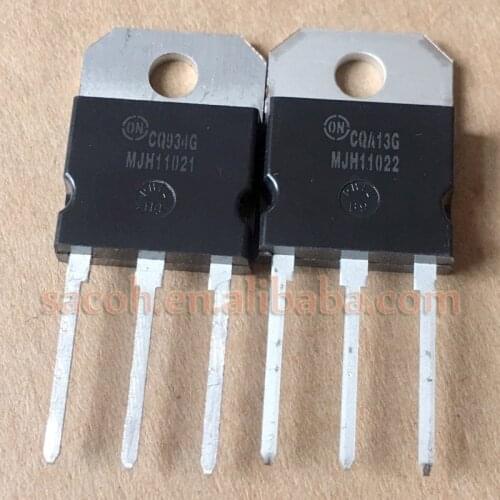 10Pairs MJH11021G or MJH11021 + MJH11022G or MJH11022 TO-218 DARLINGTON COMPLEMENTARY SILICON POWER TRANSISTORS