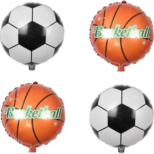 10pcs/lot Basketball Balloons Football Aluminum Balloons Happy Birthday Decoration Globos Party Ballon Palloncini Kids Toys