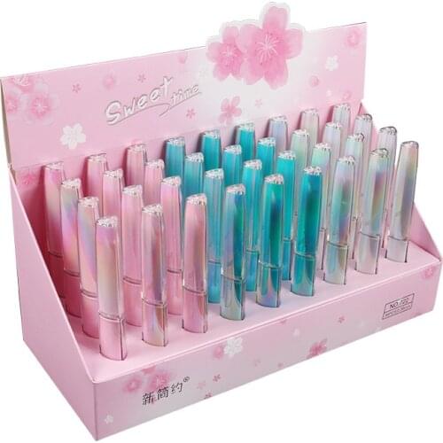 36PCS Creative Personality Aesthetic Gel Pen Writing Full Needle Tube 0.38mm Signature Pen Office Students Stationery