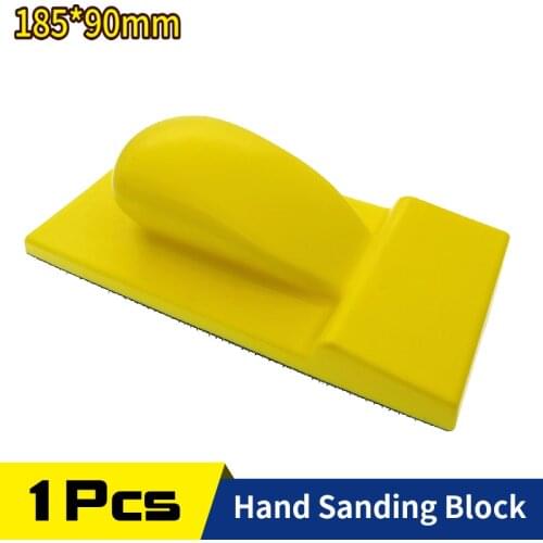 95*185mm Hand Sanding Block PU Foam Polishing Pad Abrasive Tools For Hook Loop Disc Wood Furniture Restoration Home Arts Crafts