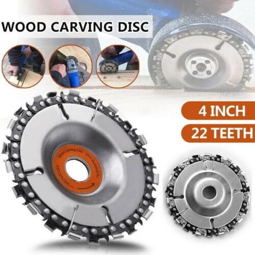 4 Inch 22 Tooth 100/115mm Angle Grinder Chain Disc Angle Grinder Disc Chain Saw Blade Chain Saw for Carving Wood & Plastic