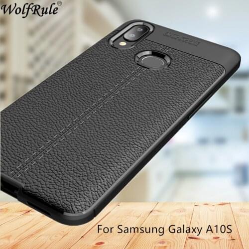 Case For Samsung Galaxy A10S Case 6.2" Fashion Lichee Style Silicone Rubber Bumper Rugged Shockproof Cover For Samsung A10S Case