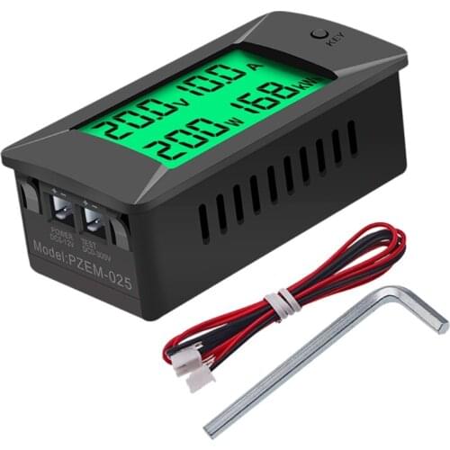 Newest 0-300V Shunt Bulit-In DC Digital Battery Tester Bidirectional Ammeter Voltmeter Power Energy Watt Meter Dropship
