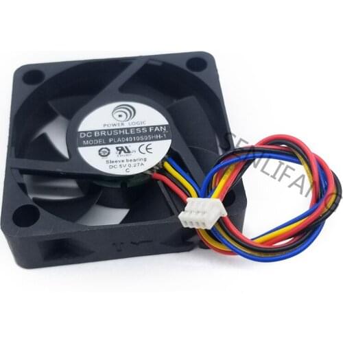For POWER LOGIC PLA04010S05HH-1 PLA04010S05HH DC5V 0.27A 4010 4CM 40mm 40x40x10mm 40*40*10mm 4Pin 4Wire PWM Chipset Cooling Fan