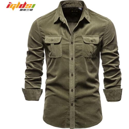 Мужские вельветовые рубашки IGLDSI China At AliExpress