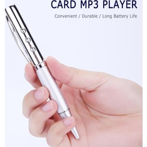 Pen Design Plug-in Card MP3 Player English Listening Exercise Music Pen 3.5mm MP3 Extension Card With Exquisite Sound Quality