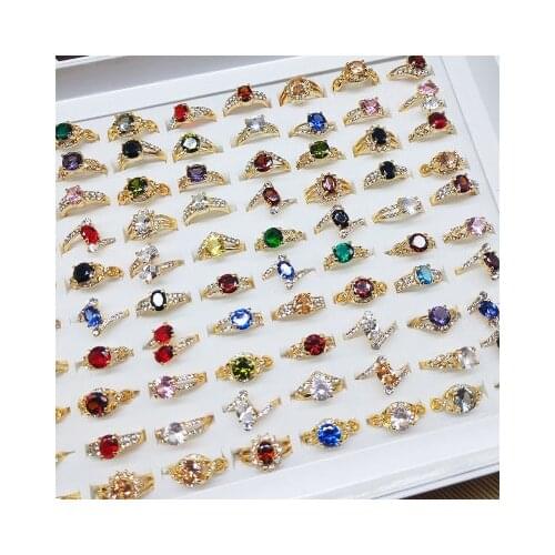 1PCS New fashion exaggerationMix and match simple natural stone ring For Women girl Accessories jewelry wholesale